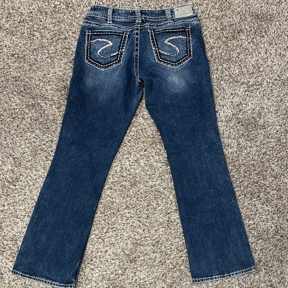 Silver Jeans Women's Straight Leg Blue Denim - Picture 4 of 4